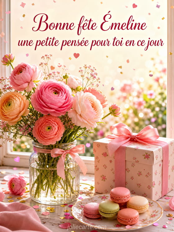 Carte bonne fête Émeline
