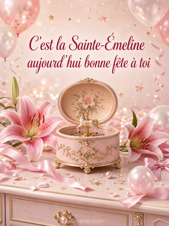 Carte bonne fête Émeline