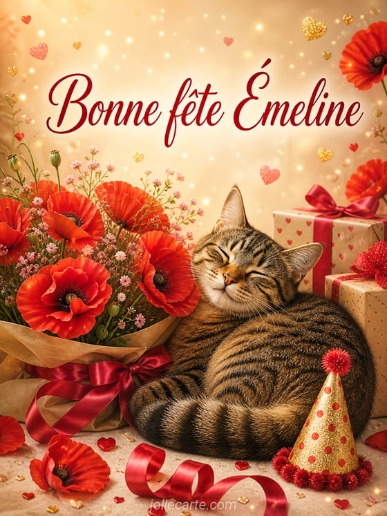 Carte bonne fête Émeline