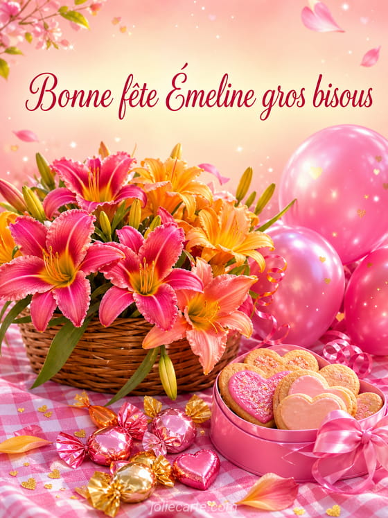 Carte bonne fête Émeline