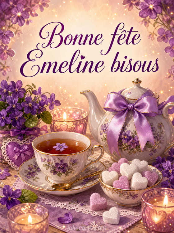 Carte bonne fête Émeline