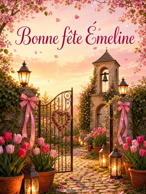 Carte bonne fête Émeline