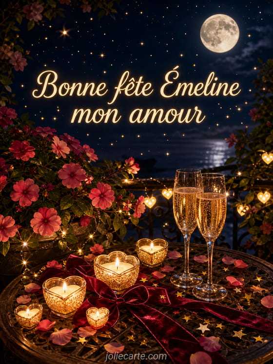 Carte bonne fête Émeline