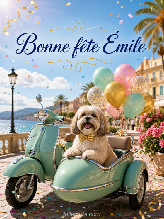 Carte bonne fĂȘte Ămile