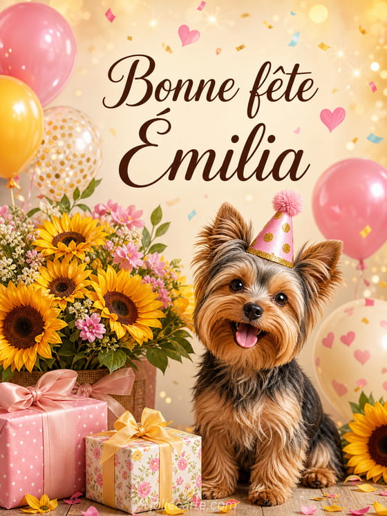 Carte bonne fĂȘte Ămilia