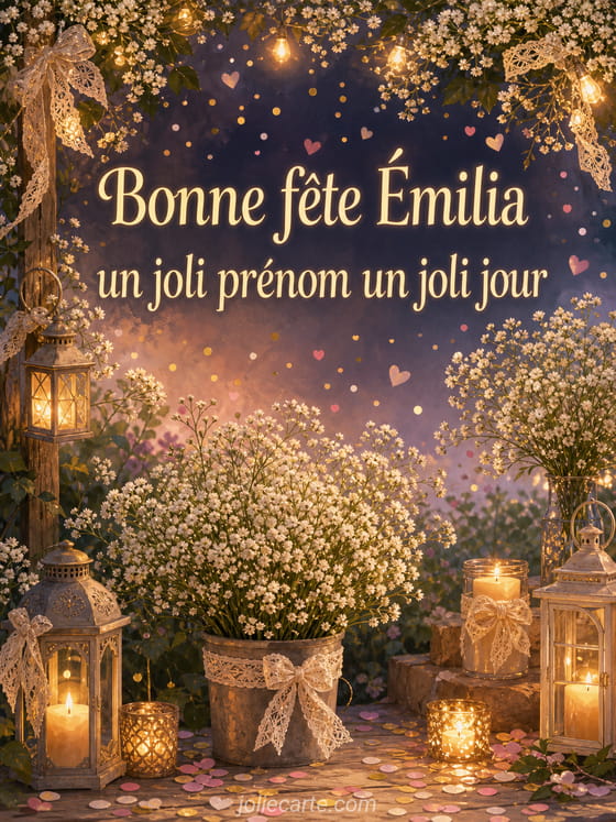 Carte bonne fĂȘte Ămilia