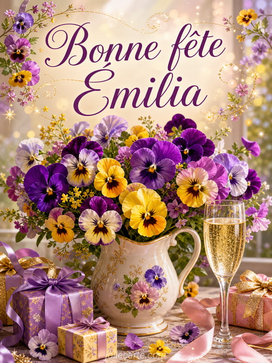 Carte bonne fĂȘte Ămilia