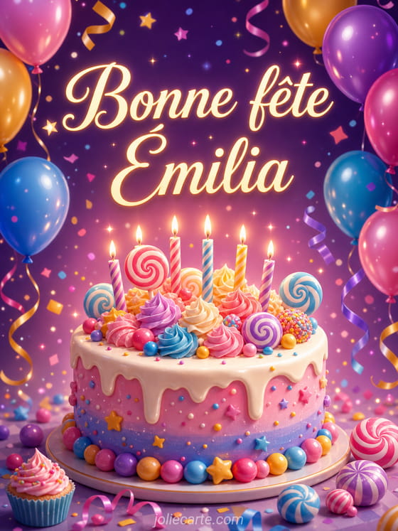 Carte bonne fĂȘte Ămilia