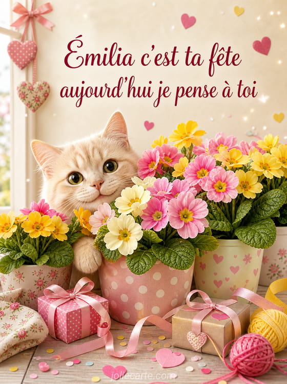 Carte bonne fĂȘte Ămilia