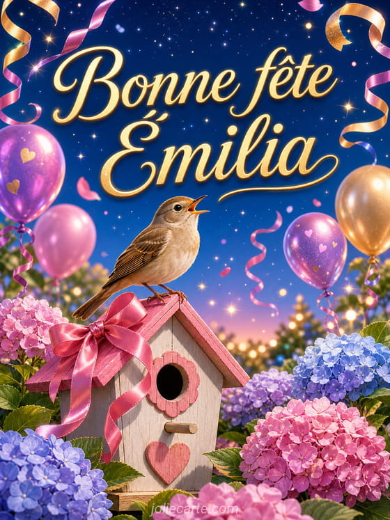 Carte bonne fĂȘte Ămilia