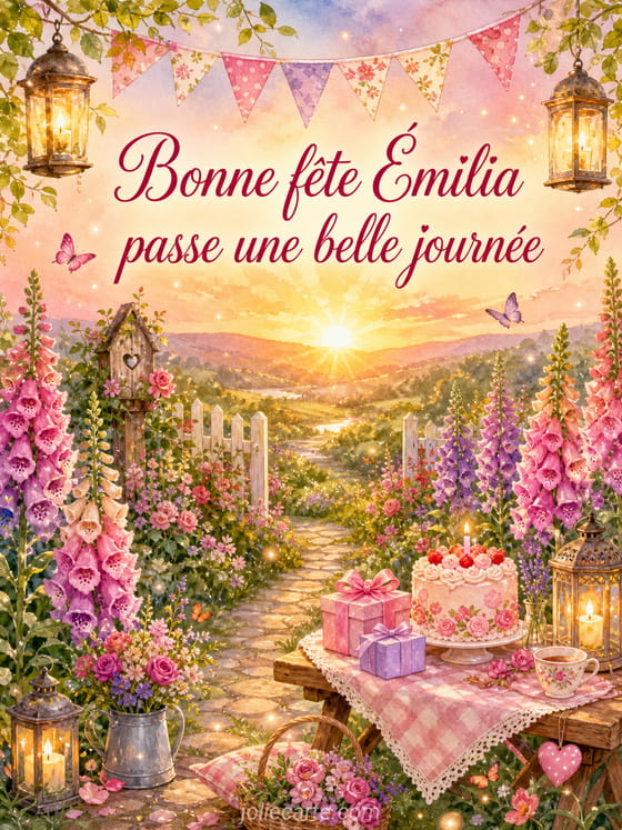 Carte bonne fĂȘte Ămilia