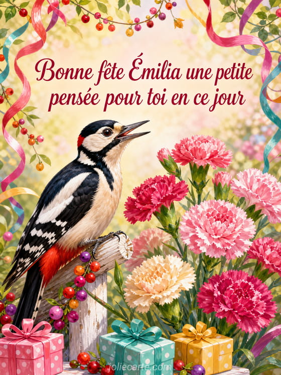 Carte bonne fĂȘte Ămilia