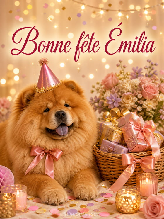 Carte bonne fĂȘte Ămilia