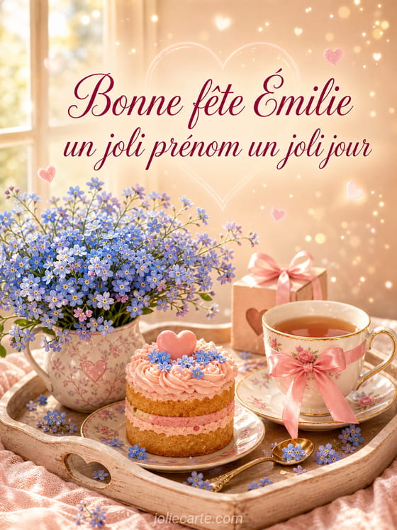 Carte bonne fête Émilie