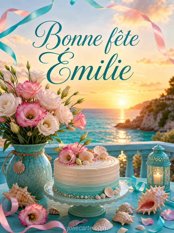 Carte bonne fête Émilie
