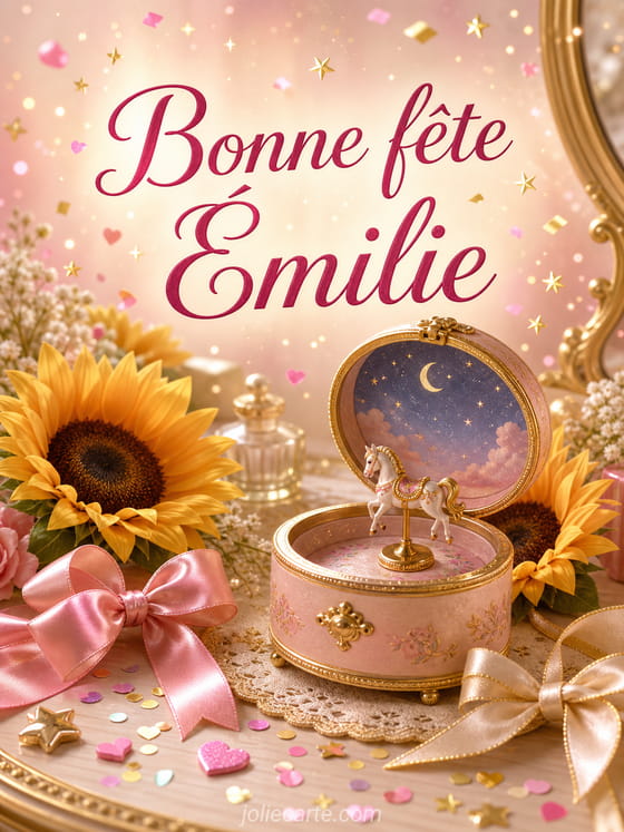Carte bonne fête Émilie