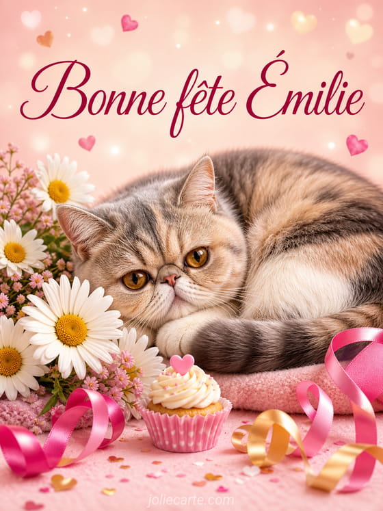 Carte bonne fête Émilie