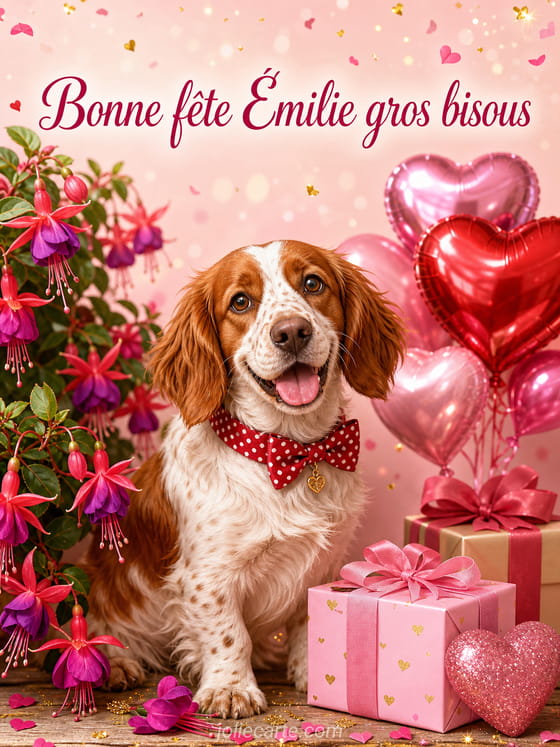 Carte bonne fête Émilie