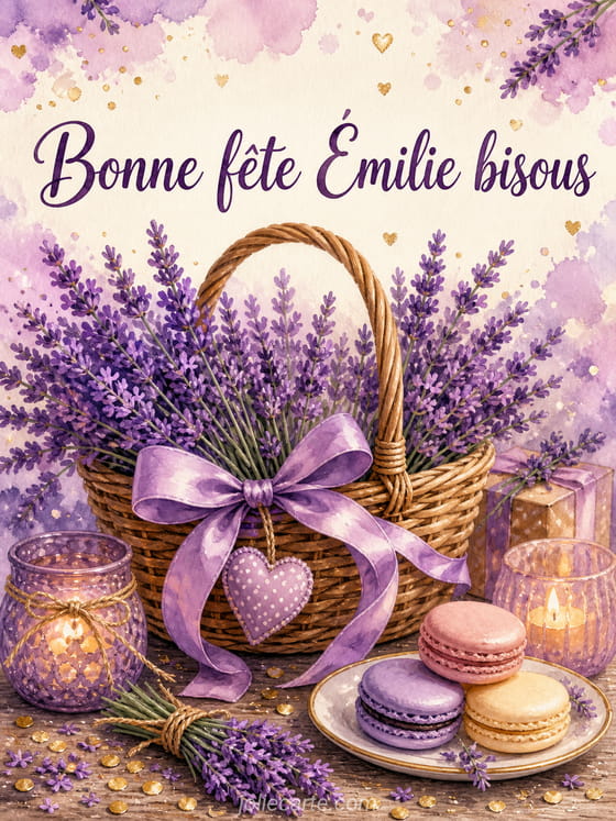Carte bonne fête Émilie