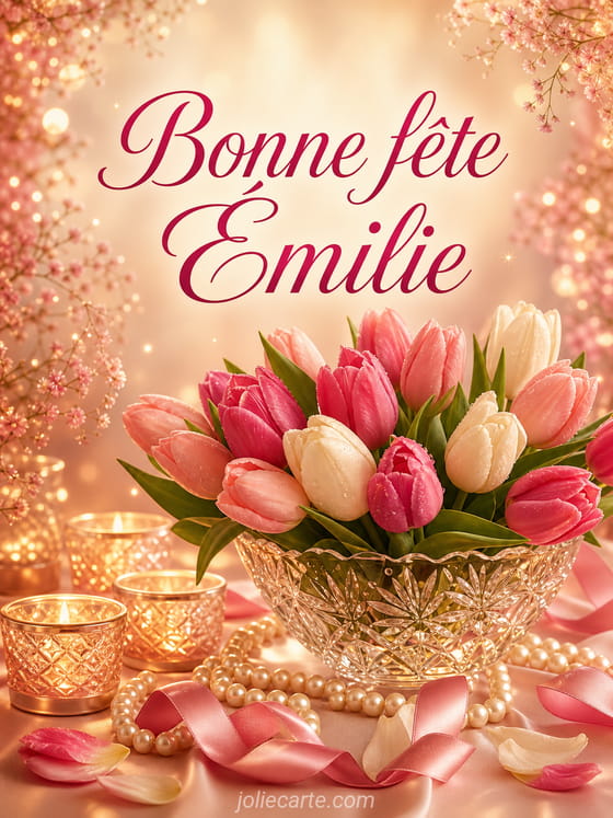 Carte bonne fête Émilie