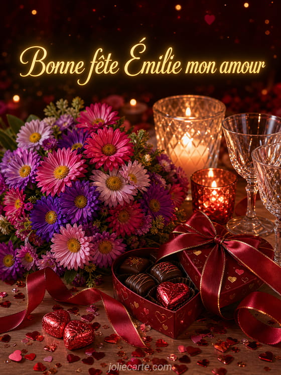 Carte bonne fête Émilie