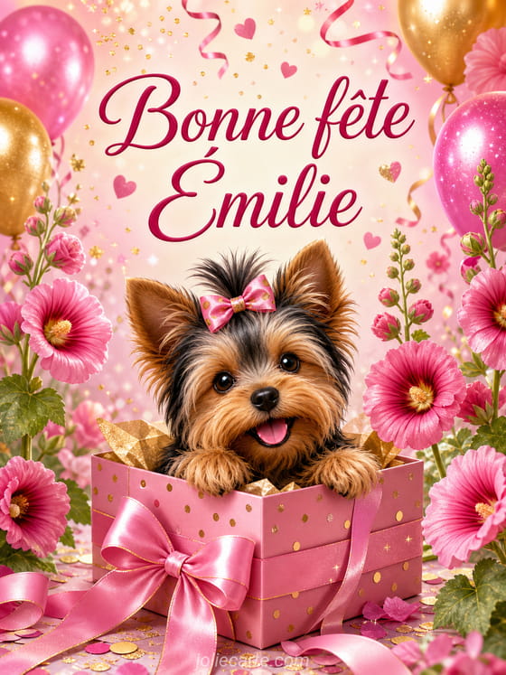 Carte bonne fête Émilie