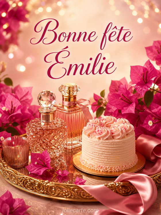 Carte bonne fête Émilie