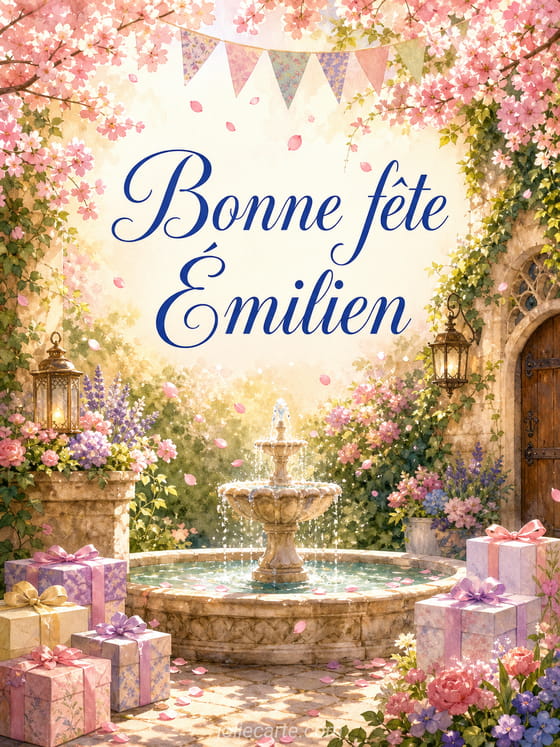 Carte bonne fête Émilien