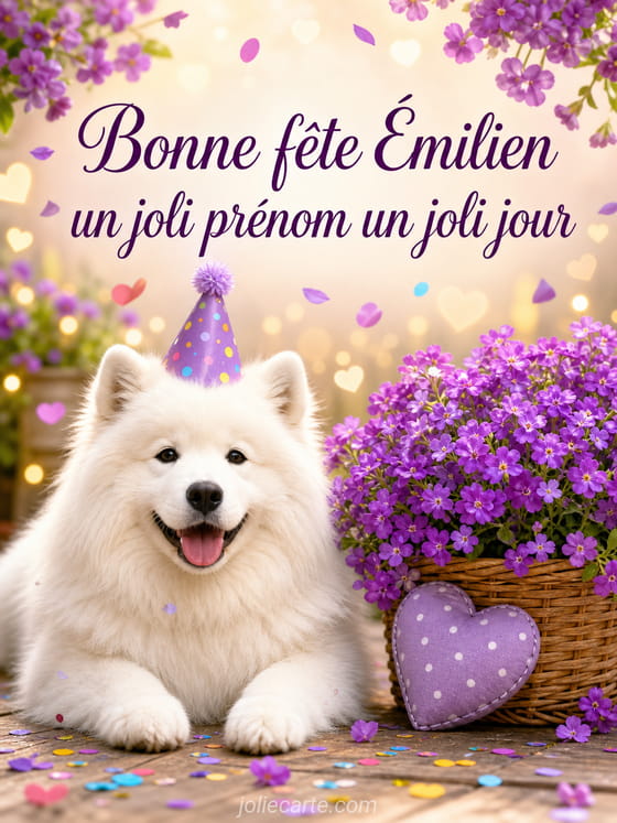 Carte bonne fête Émilien