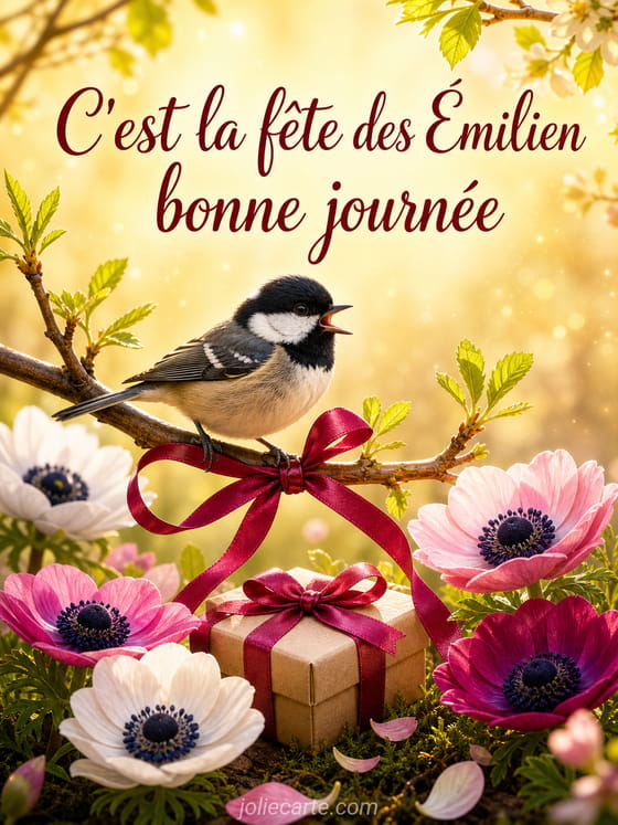 Carte bonne fête Émilien