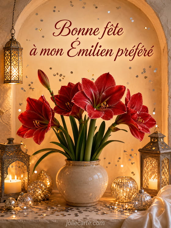 Carte bonne fête Émilien