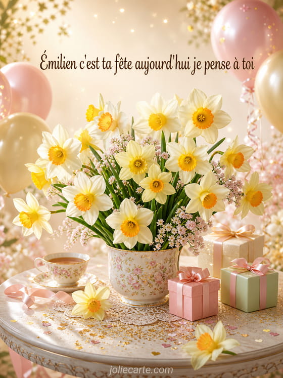 Carte bonne fête Émilien