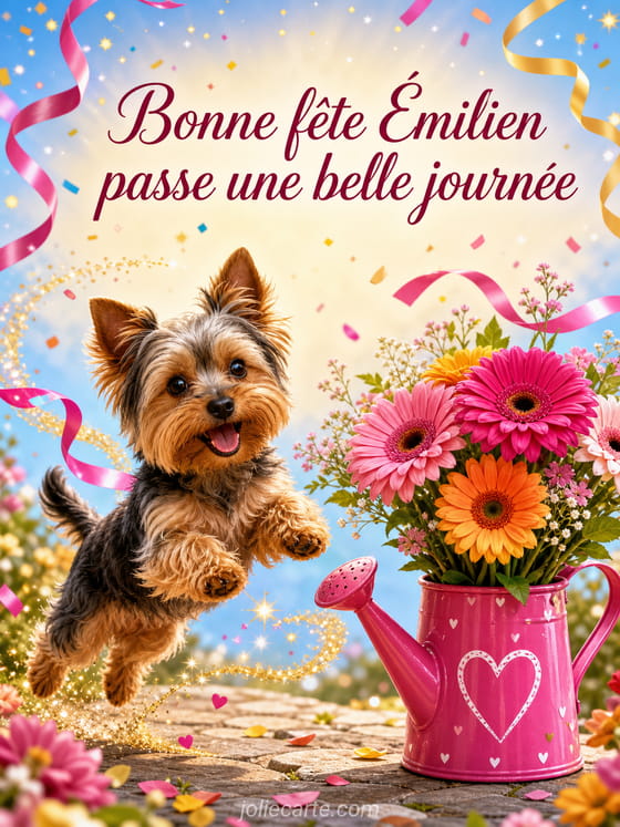 Carte bonne fête Émilien