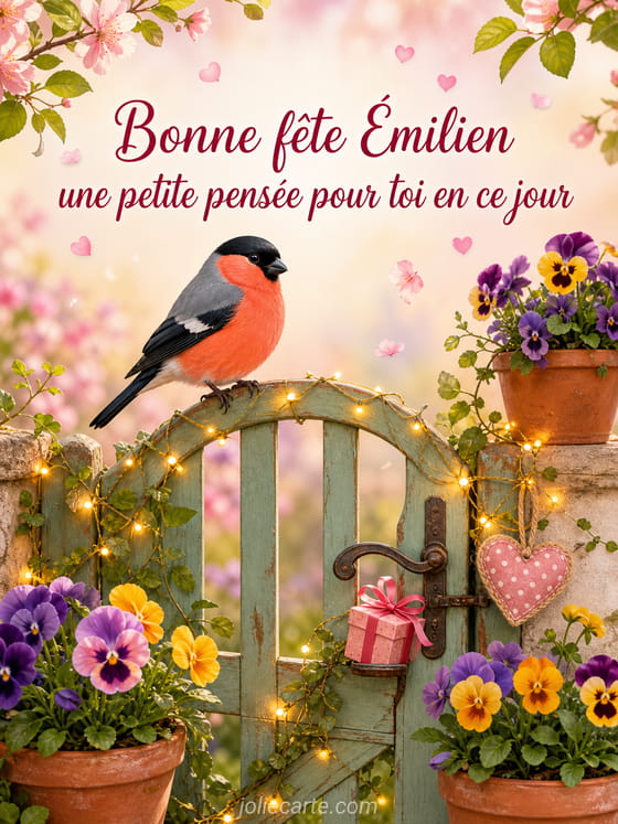 Carte bonne fête Émilien