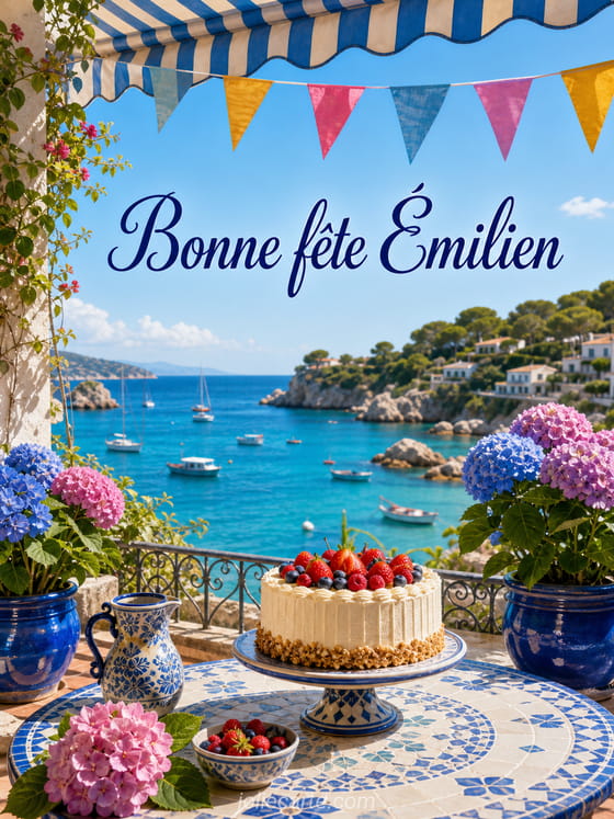 Carte bonne fête Émilien