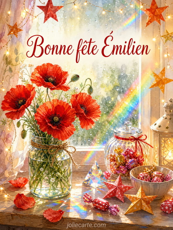 Carte bonne fête Émilien