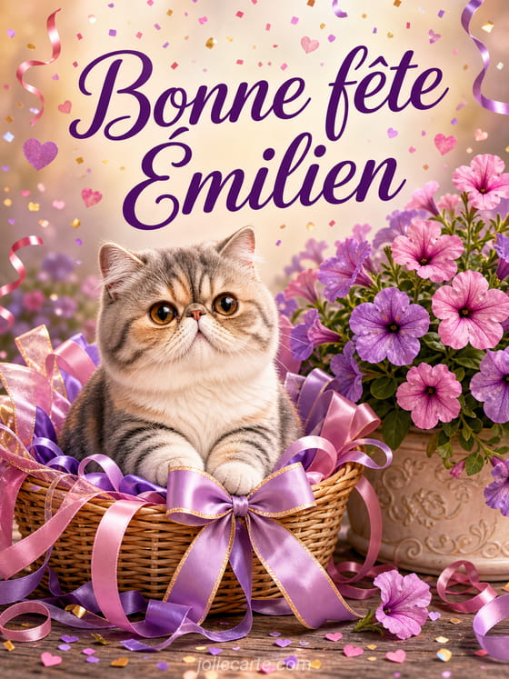 Carte bonne fête Émilien