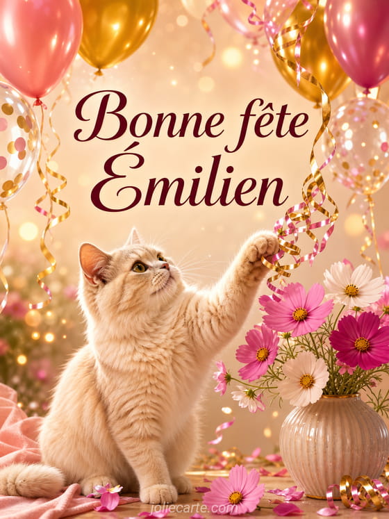 Carte bonne fête Émilien
