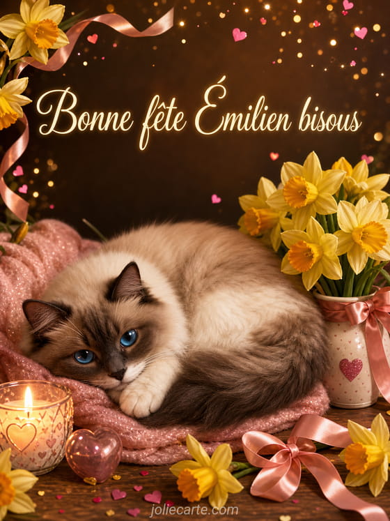 Carte bonne fête Émilien