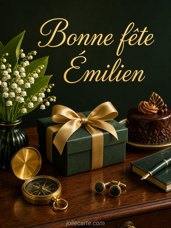 Carte bonne fête Émilien