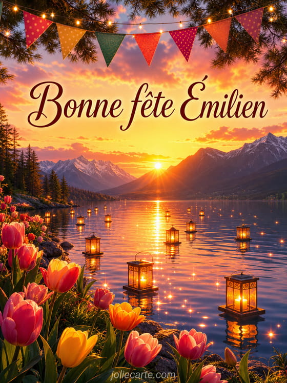 Carte bonne fête Émilien
