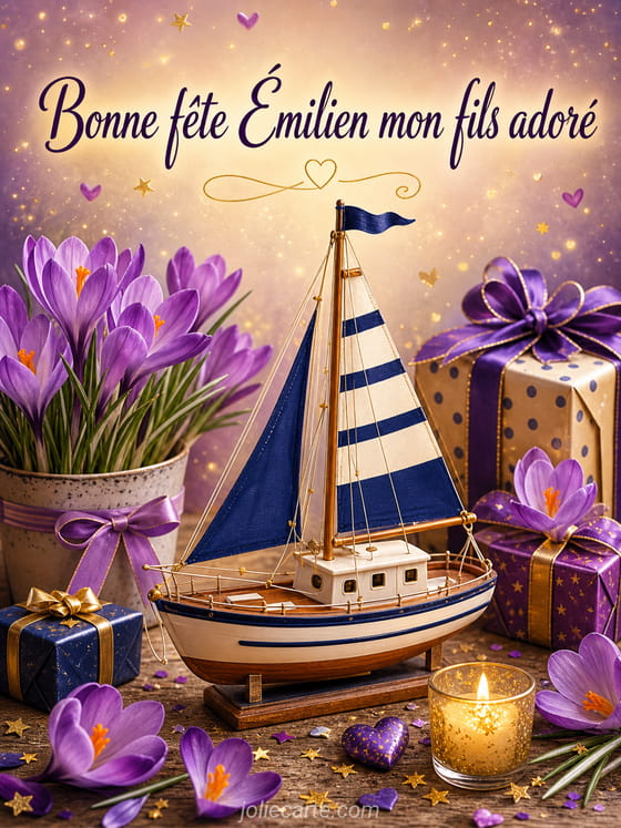 Carte bonne fête Émilien