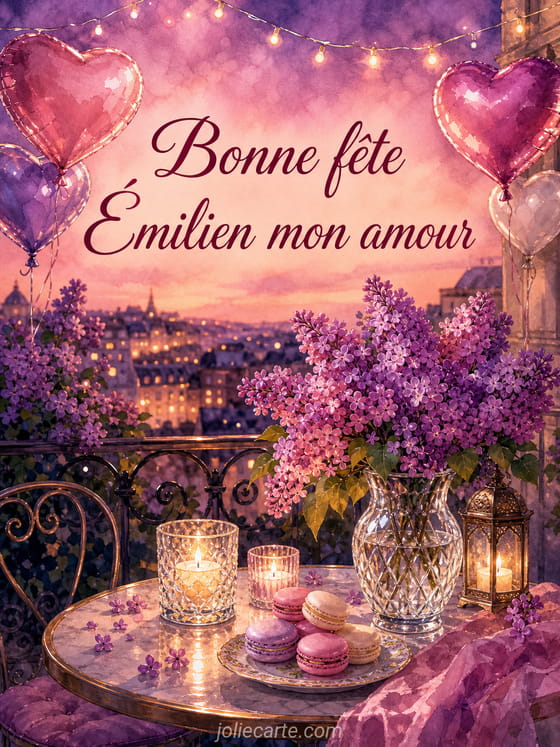 Carte bonne fête Émilien