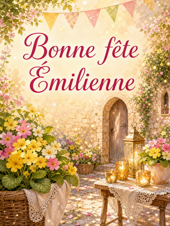 Carte bonne fĂȘte Ămilienne