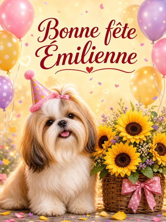 Carte bonne fĂȘte Ămilienne