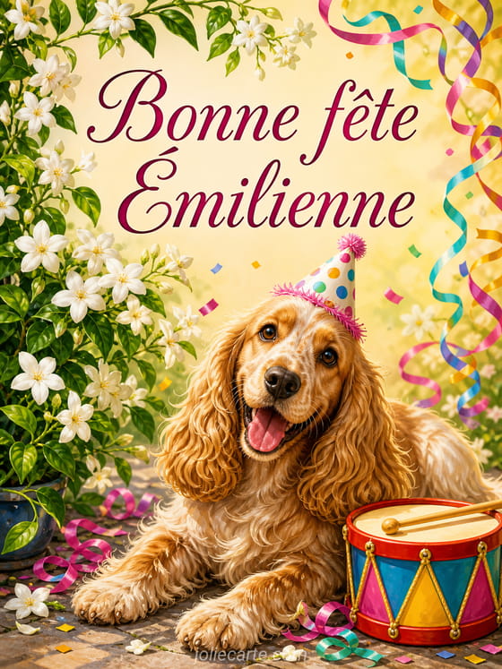 Carte bonne fĂȘte Ămilienne