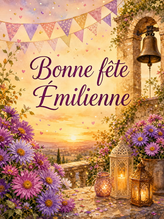 Carte bonne fĂȘte Ămilienne