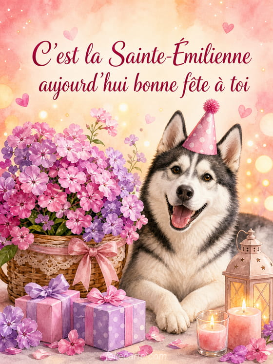 Carte bonne fĂȘte Ămilienne