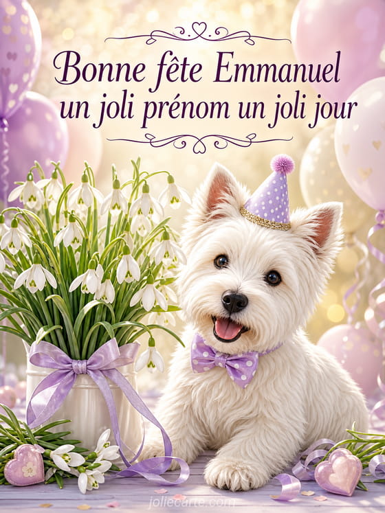 Carte bonne fête Emmanuel