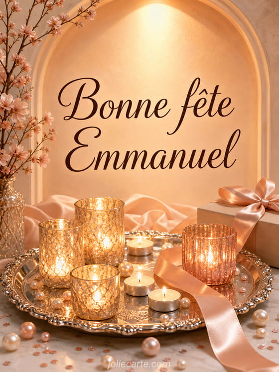 Carte bonne fête Emmanuel